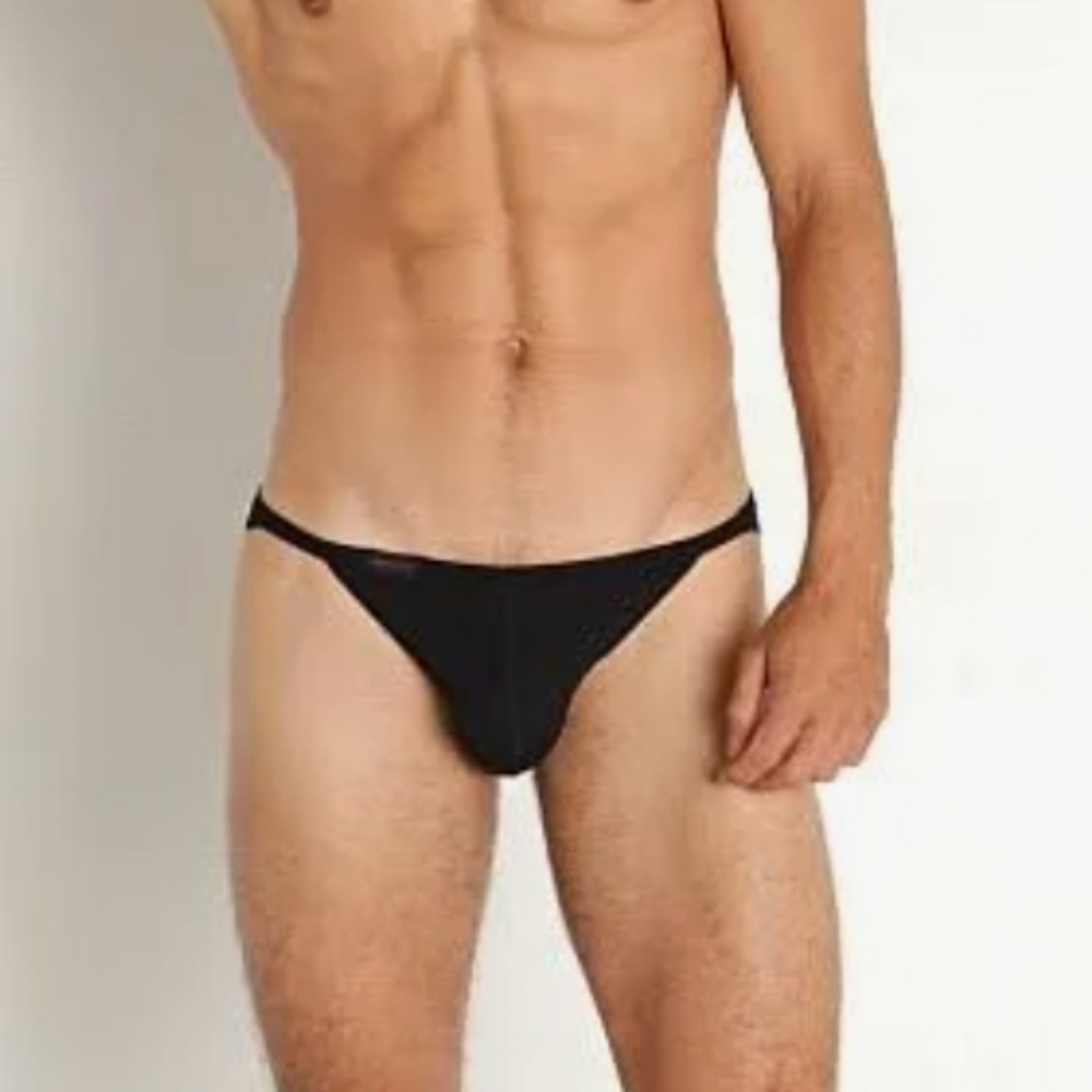 Jack Adams Men's Modal V-Cut Muscle Bikini Brief Black M - Picture 2 of 3